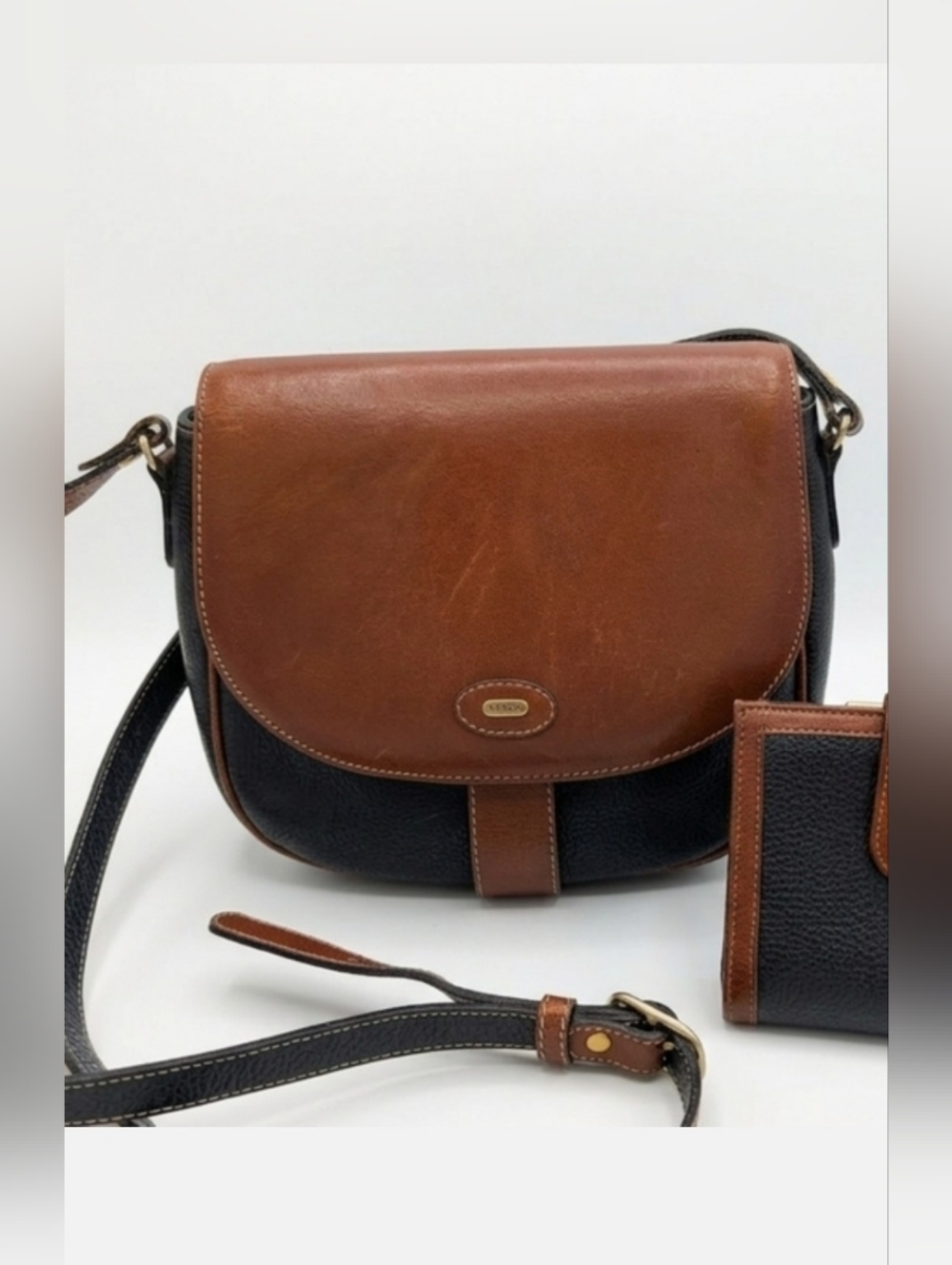 Bally Vintage Virage Crossbody Bag & Wallet - EUC!